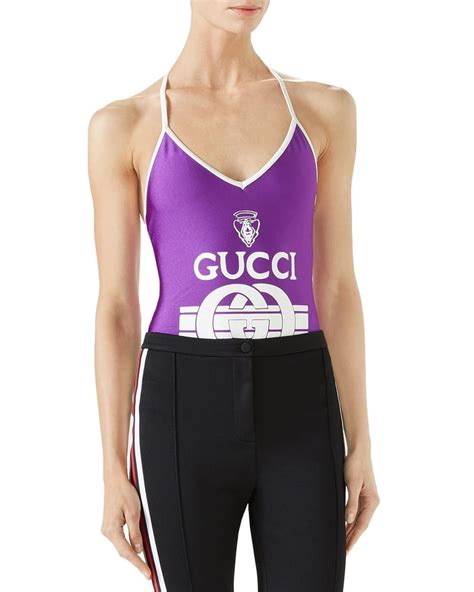 gucci brown bathing suit|gucci one piece bathing suit.